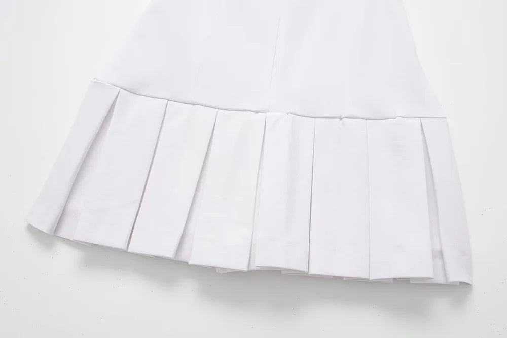 Women's Box Pleated Casual Short Dress