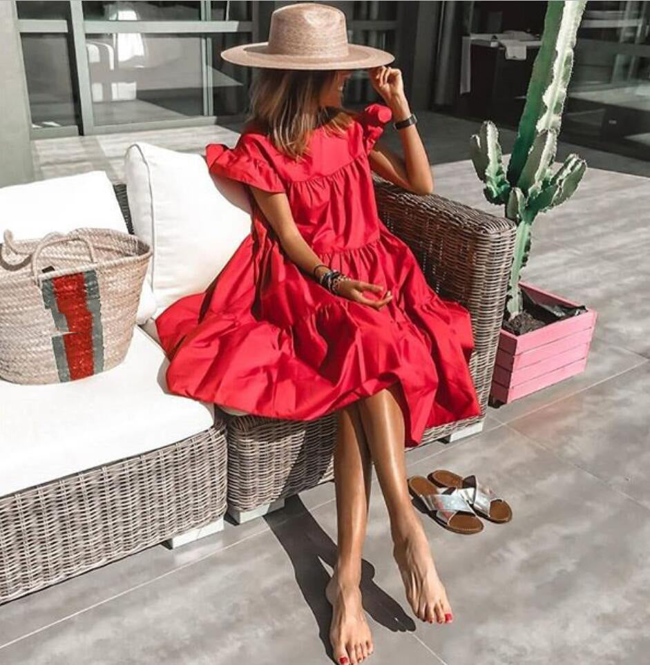 Lidia Elevated Midi Summer Dress Designer Edit
