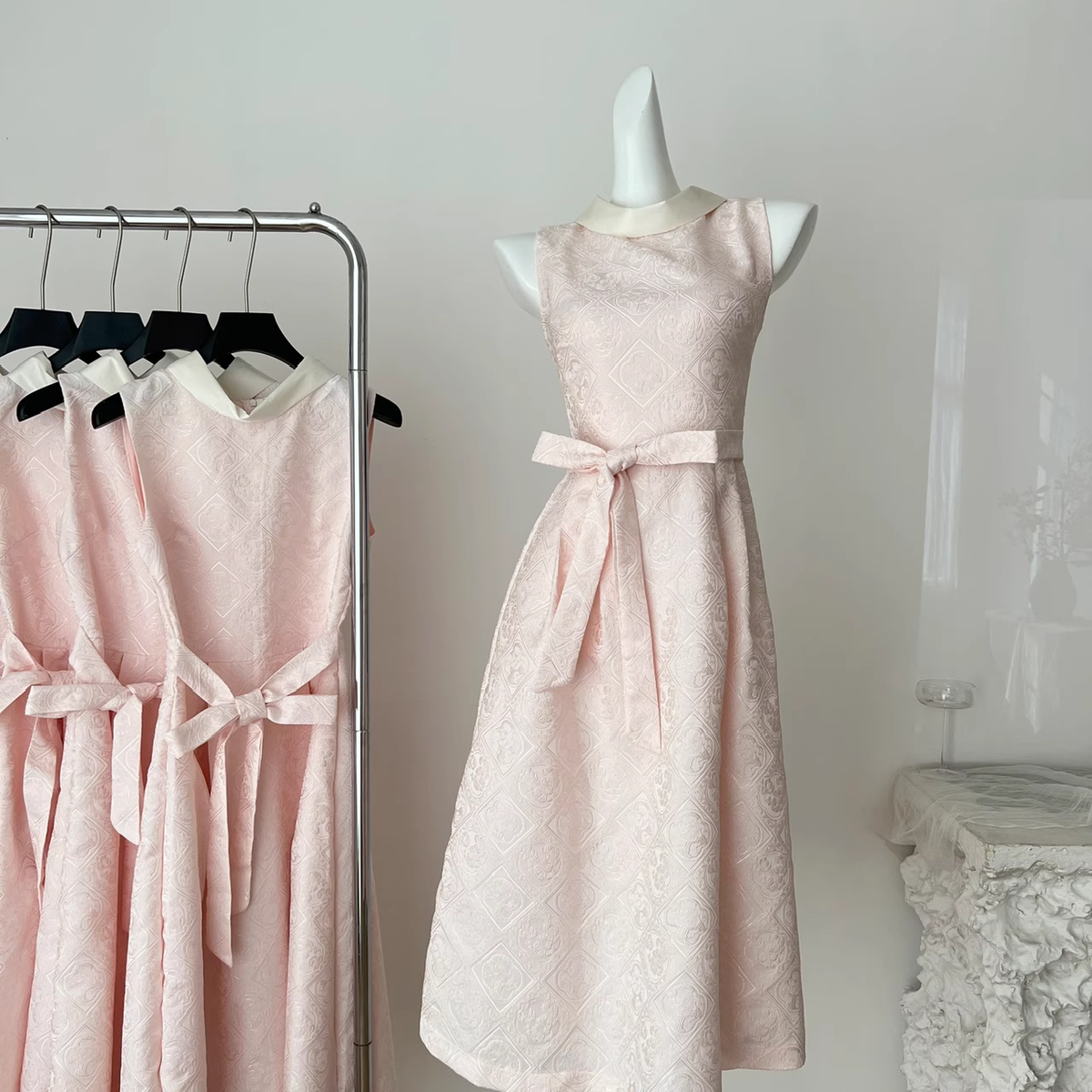 Elegant Pink A Line Birthday Dress Prom Dress - View 3 | VelvetHem