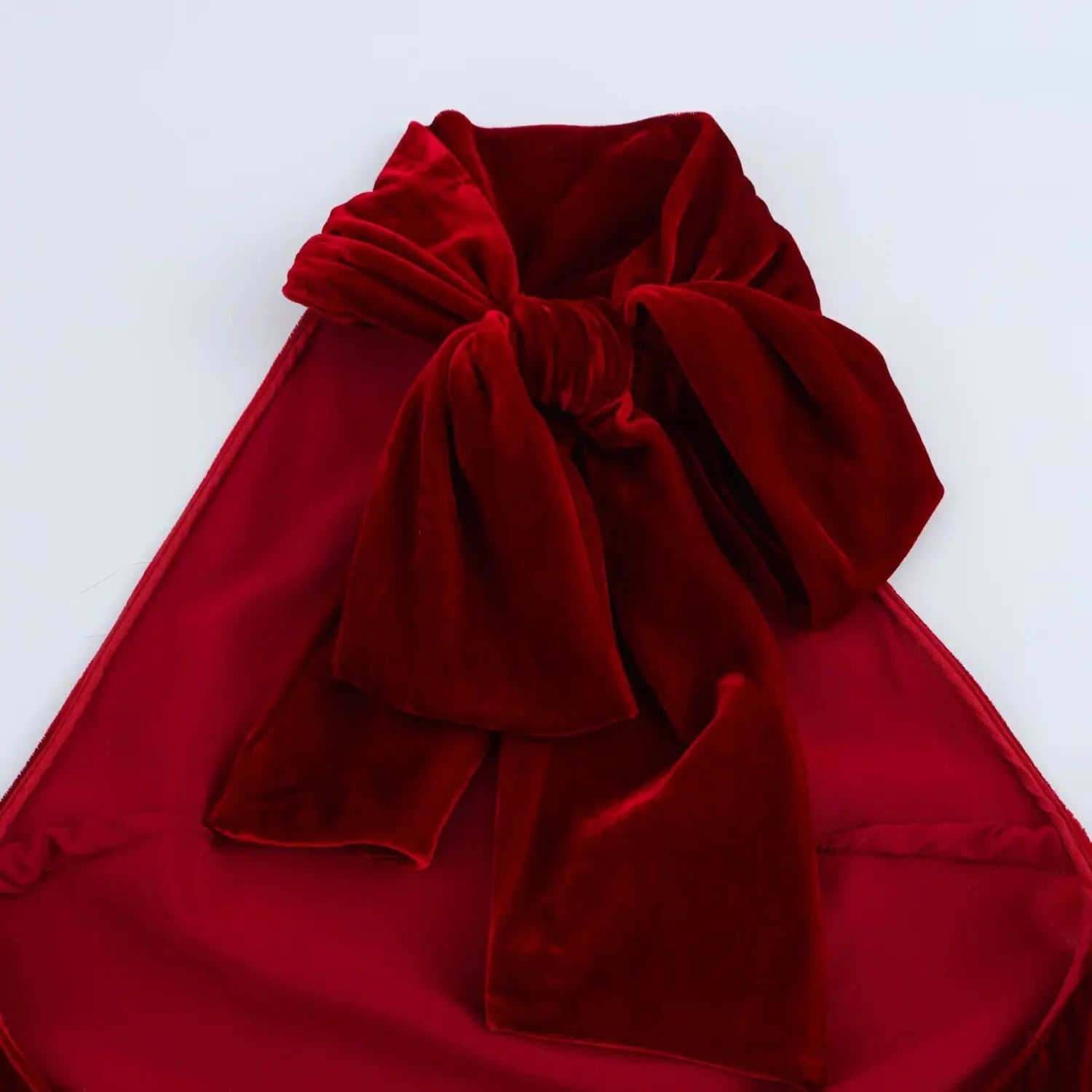 Solid Sleeveless Backless Bow Zipper Long Dress