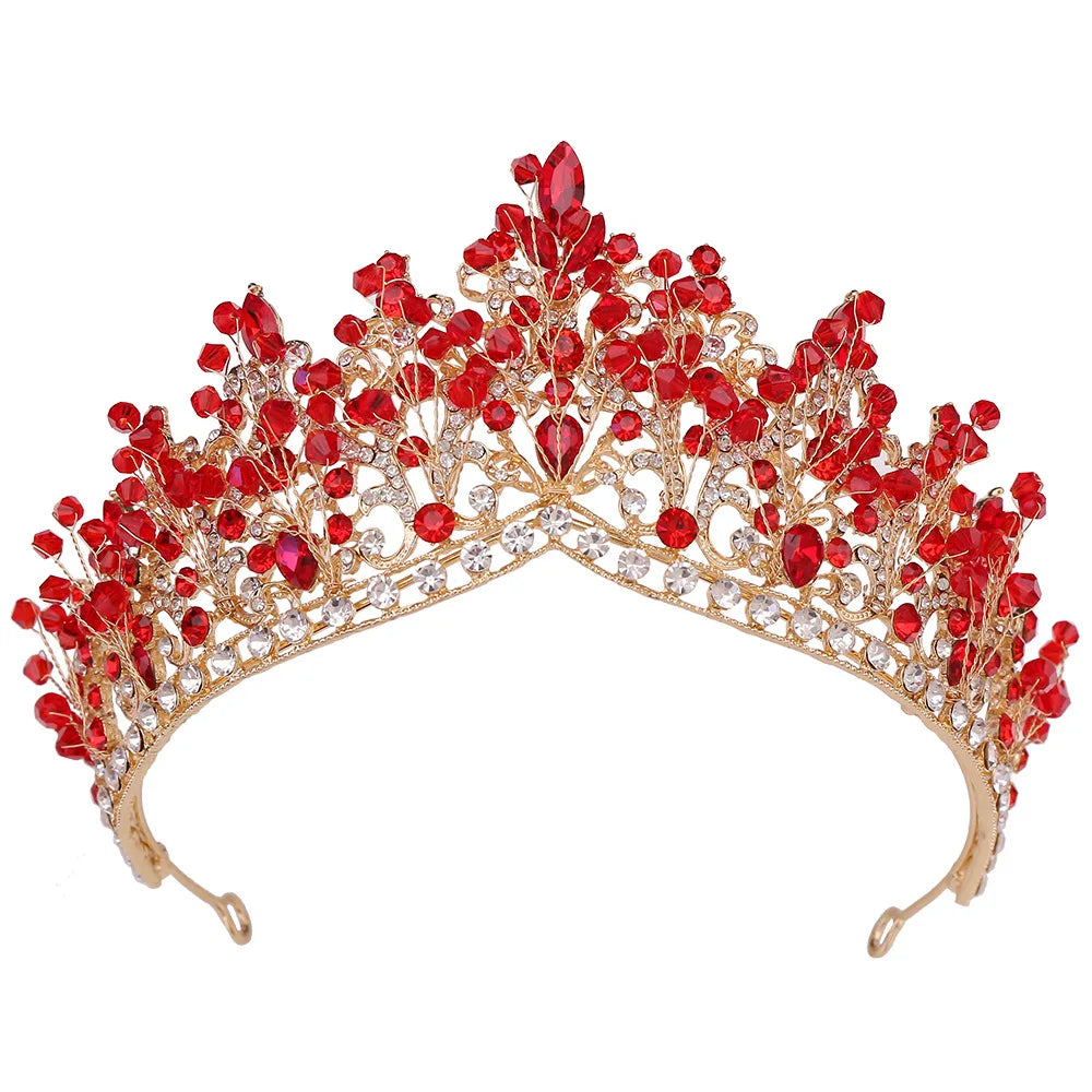 Baroque Crowns And Tiaras For Wedding Bride Headdress Crystal Princess Queen Crowns For Women Pageant Prom Bridal Tiara Jewelry as picture 2