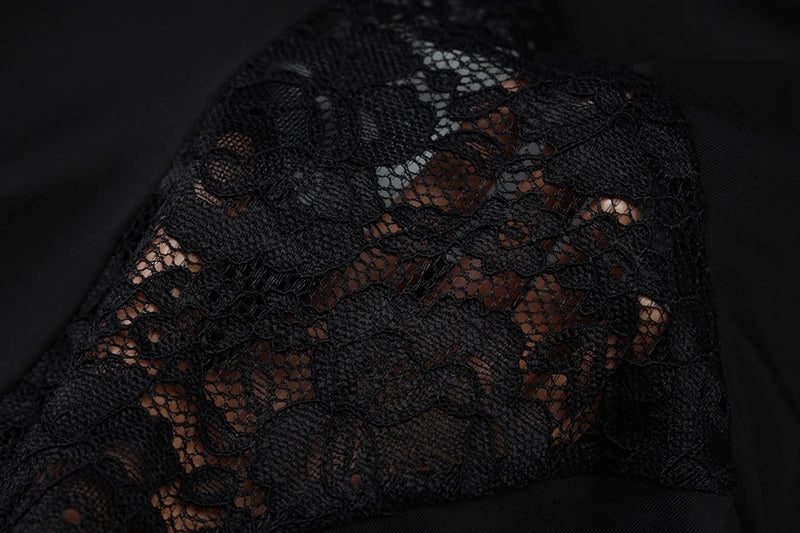 Halter Black Lace Off - shoulder Long Dress