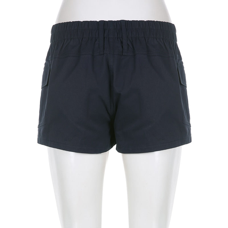 Low Waisted Shorts Harajuku Retro Basic Casual Sporty Bottom Women Biker