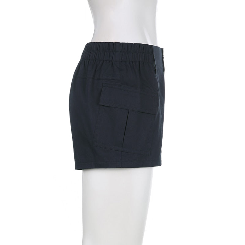Low Waisted Shorts Harajuku Retro Basic Casual Sporty Bottom Women Biker