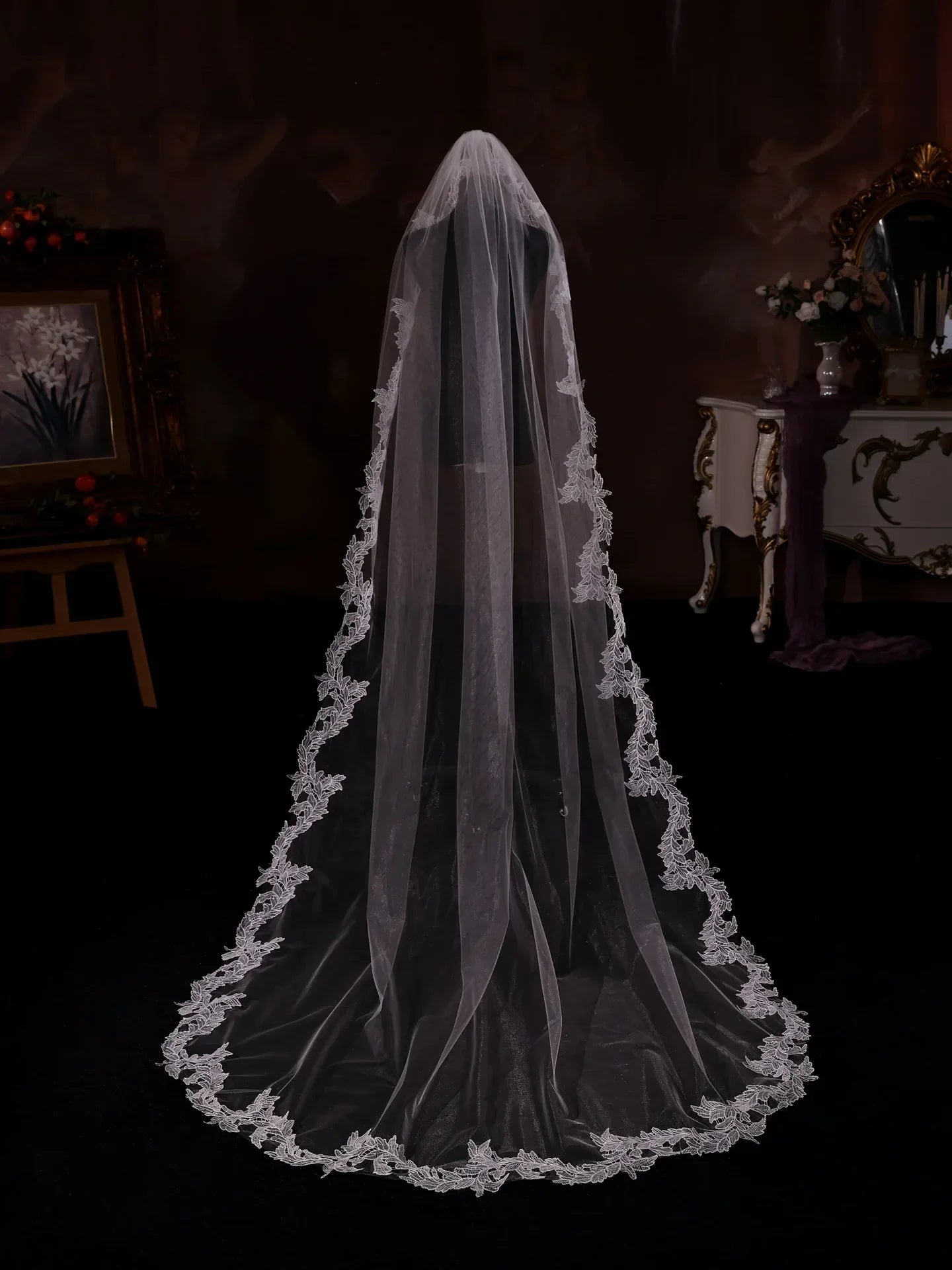 270cm White Bridal Veil Long Wedding Veils For Brides Evening Dinner Party Dress Women Girl Gifts Hair Accessories Jewelry