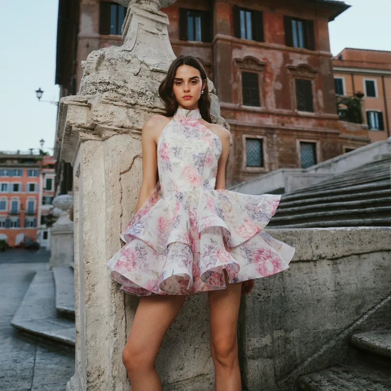 Hem Stacking Sleeveless Floral Dress - VelvetHem