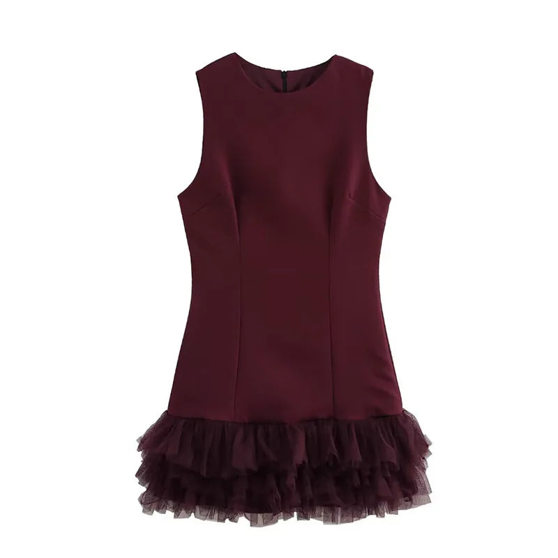 Long Sleeve Slim Sequins Feather Dress