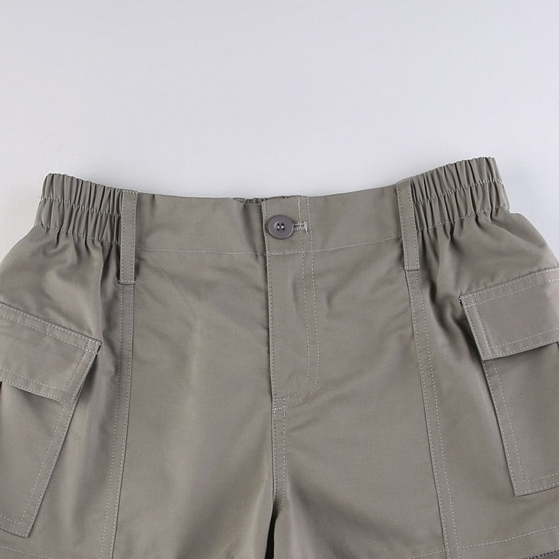 Low Waisted Shorts Harajuku Retro Basic Casual Sporty Bottom Women Biker