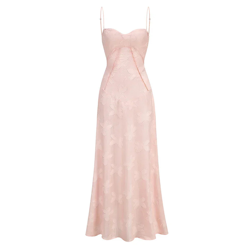 Long Sleeve Formal Deep V - Neck Evening Prom Gown