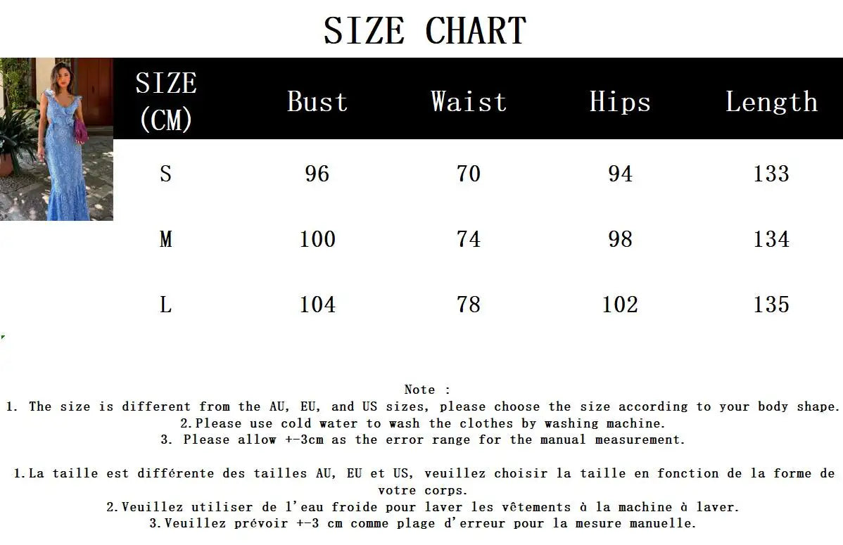 Blue Hollow Out Embroidered Midi Dress Women Summer V Neck Sleeveless Ruffle Long Dresses Elegant Fashion Holiday Vestidos