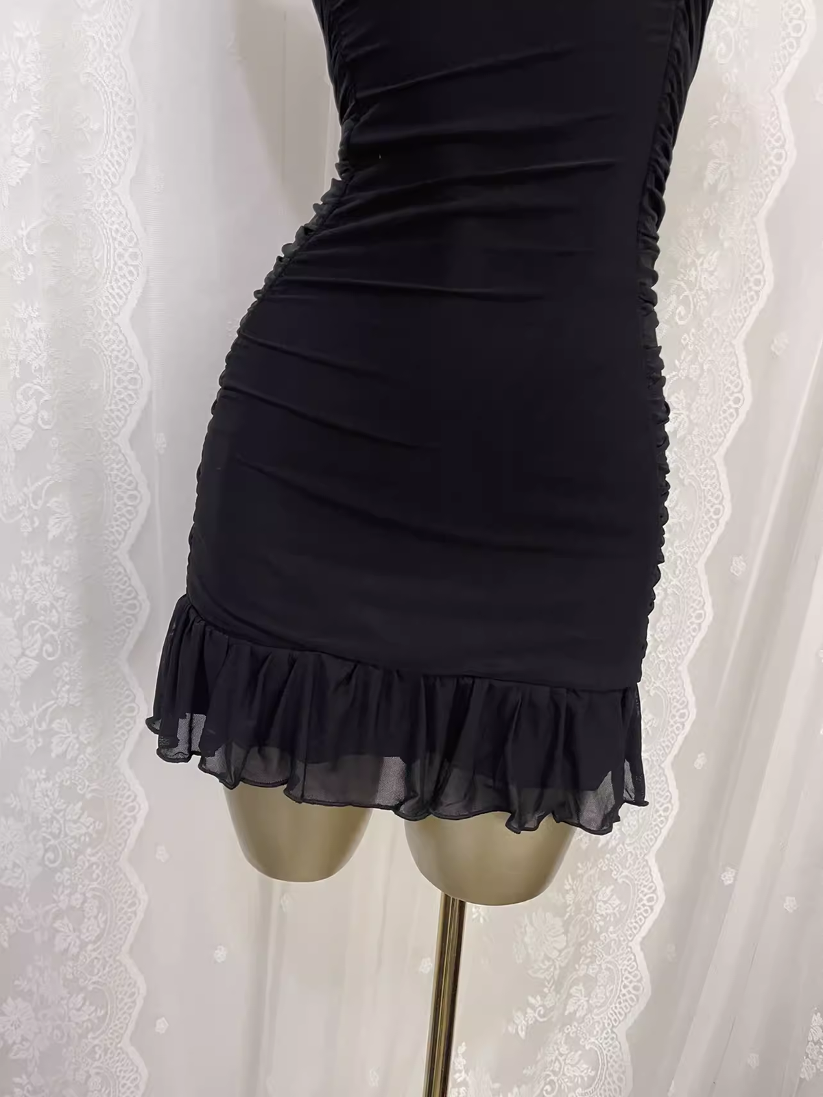 Sexy Sheath Straps Black Travel Vacation Dress Short Birthday Dress - View 4 | VelvetHem