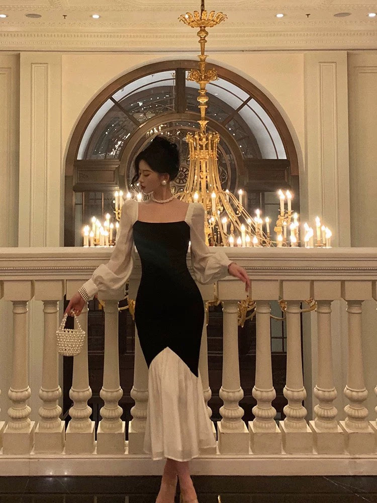 Gorgeous Sheath Spaghetti Straps Black Date Night Party Dress Prom Dresses Birthday Outfits - View 2 | VelvetHem