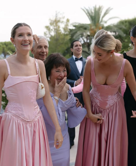 Elegant A Line V Neckline Floor-length Satin Long Pink Evening Dress Prom Dresses - View 4 | VelvetHem