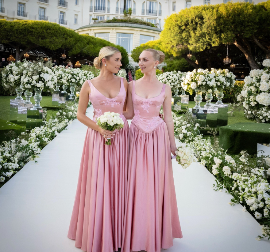 Elegant A Line V Neckline Floor-length Satin Long Pink Evening Dress Prom Dresses - View 7 | VelvetHem