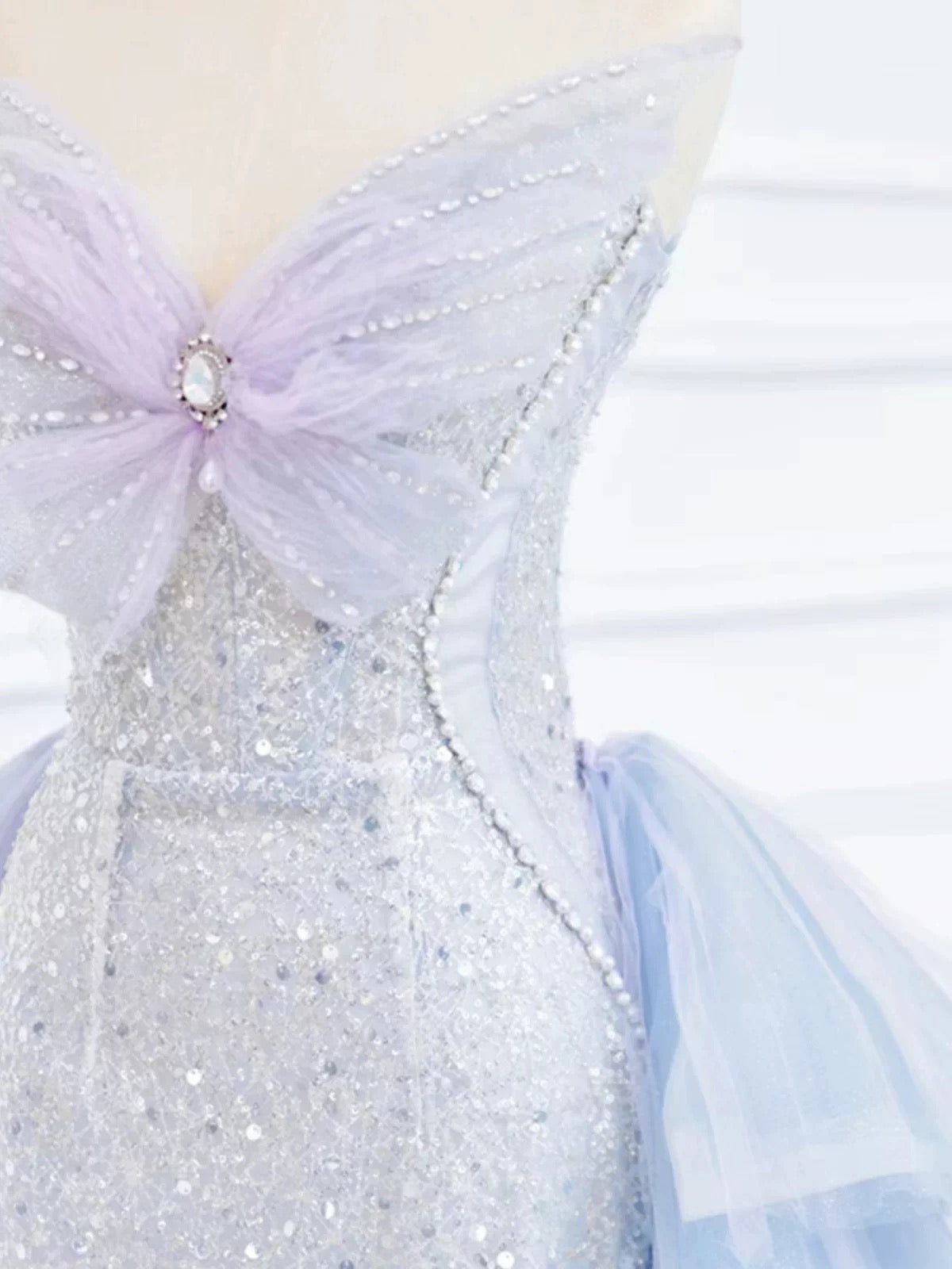 Pretty Mermaid Sweetheart Sequin Long Prom Dress Evening Dress Formal Dress - View 3 | VelvetHem