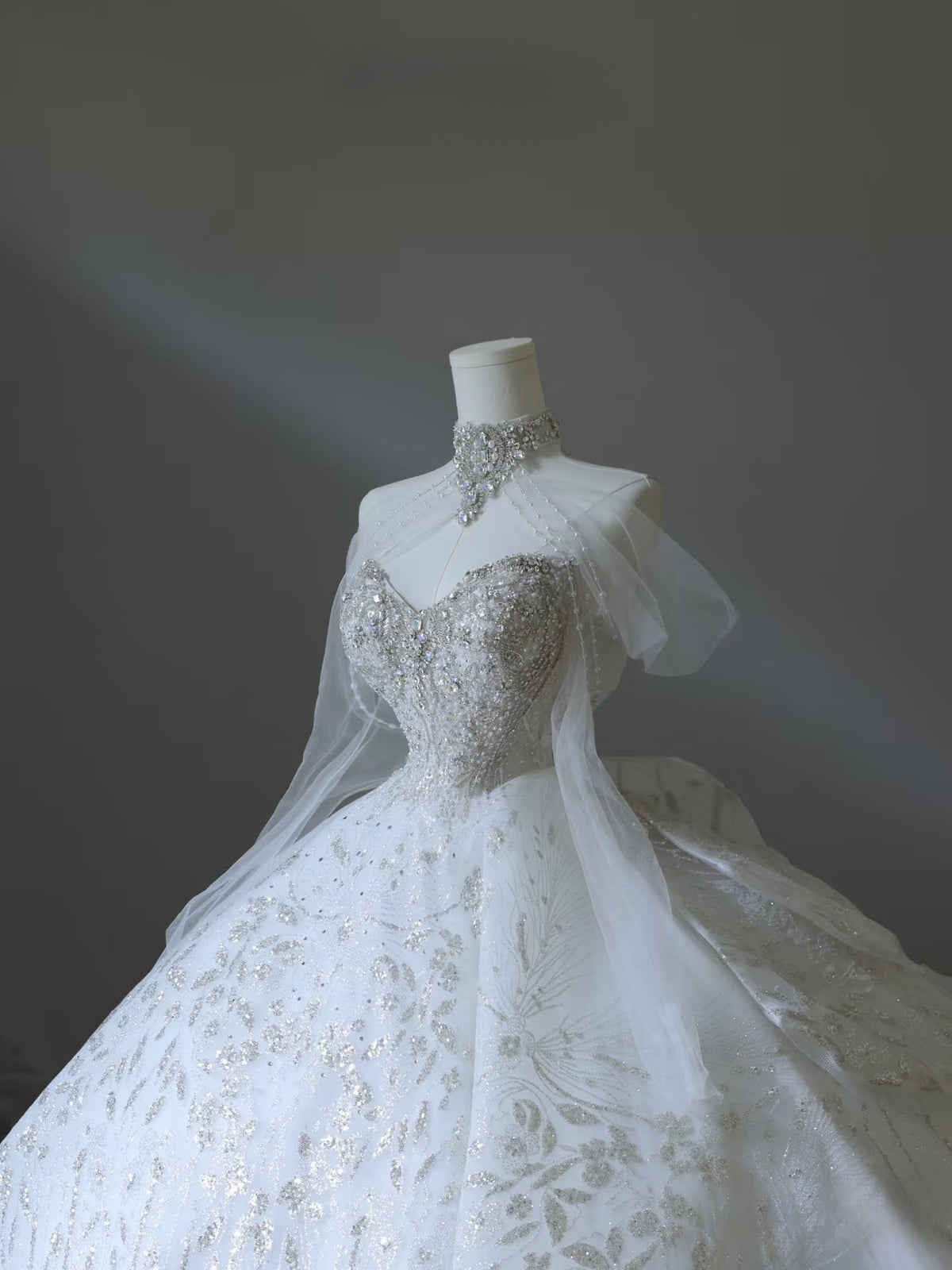 Timeless Ball Gown Sweetheart Neckline Sequin Long Sleeves Wedding Dress Bridal Dresses - View 4 | VelvetHem