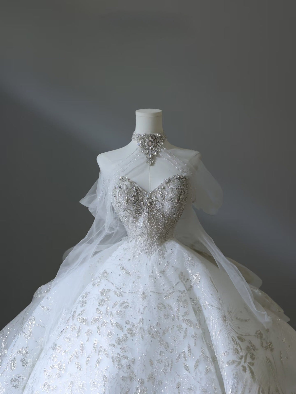 Timeless Ball Gown Sweetheart Neckline Sequin Long Sleeves Wedding Dress Bridal Dresses - View 6 | VelvetHem
