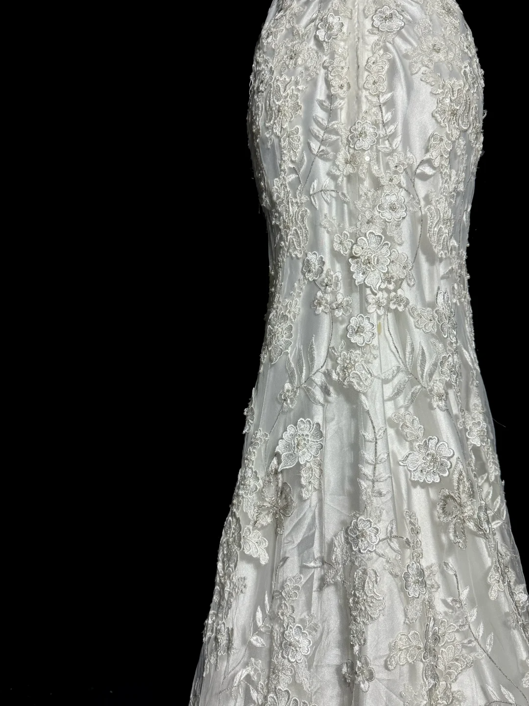 Classy Mermaid V Neckline Lace Ivory Long Wedding Dress Bridal Dresses
