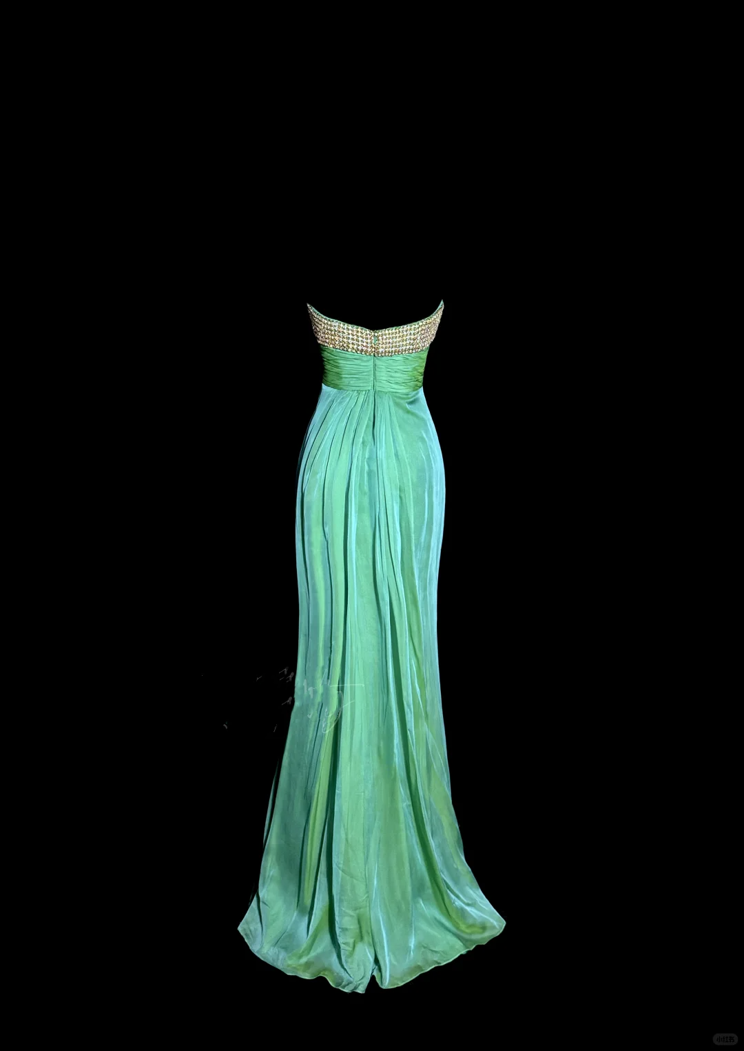 Vintage Mermaid Sweetheart Green Long Prom Gown Fairy Prom Dresses - View 3 | VelvetHem