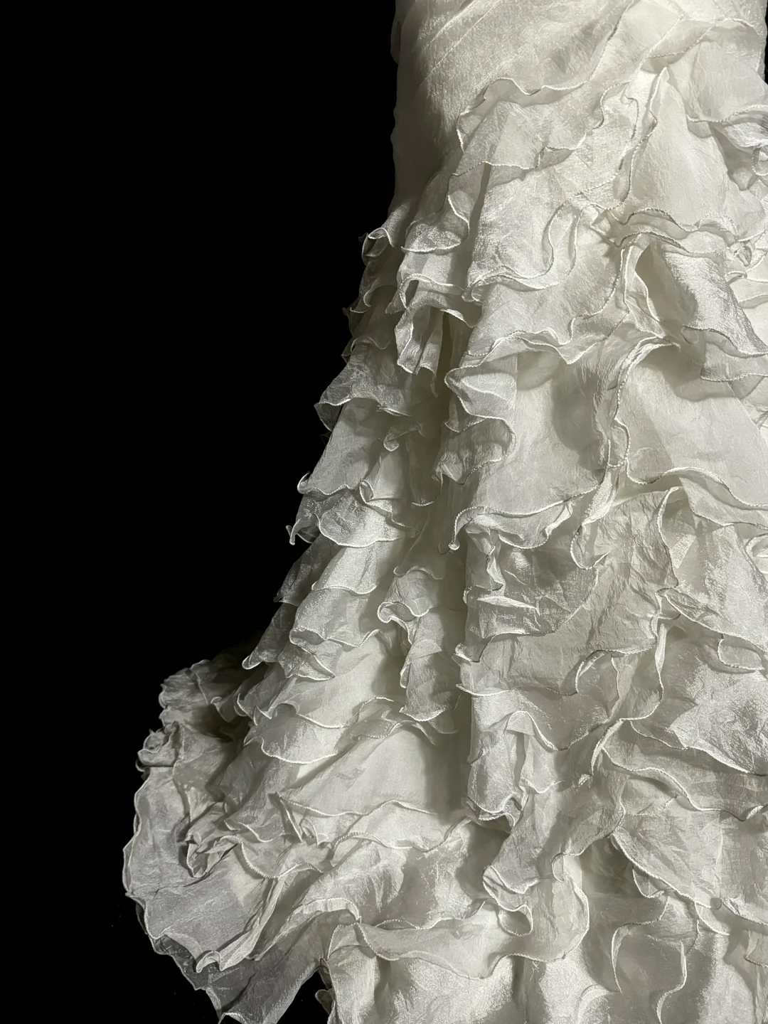 Classy Mermaid Sweetheart Tulle Ivory Long Wedding Dress Bridal Dresses - View 5 | VelvetHem