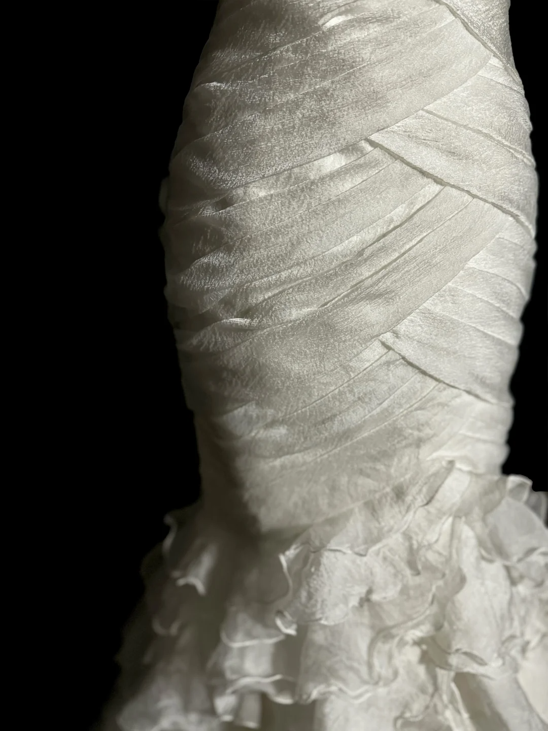 Classy Mermaid Sweetheart Tulle Ivory Long Wedding Dress Bridal Dresses - View 6 | VelvetHem