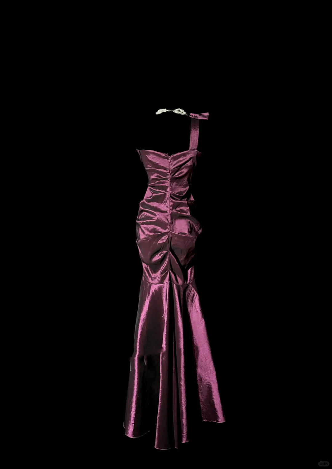 Vintage Mermaid One Shoulder Sleeveless Long Prom Gown Fairy Prom Dresses - View 2 | VelvetHem