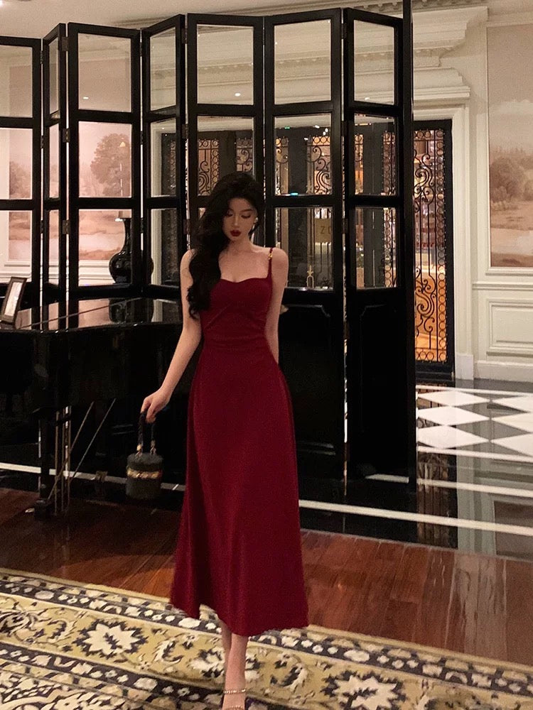 Sexy Sheath Spaghetti Straps Red Knee Length Prom Dresses Birthday Outfits - VelvetHem