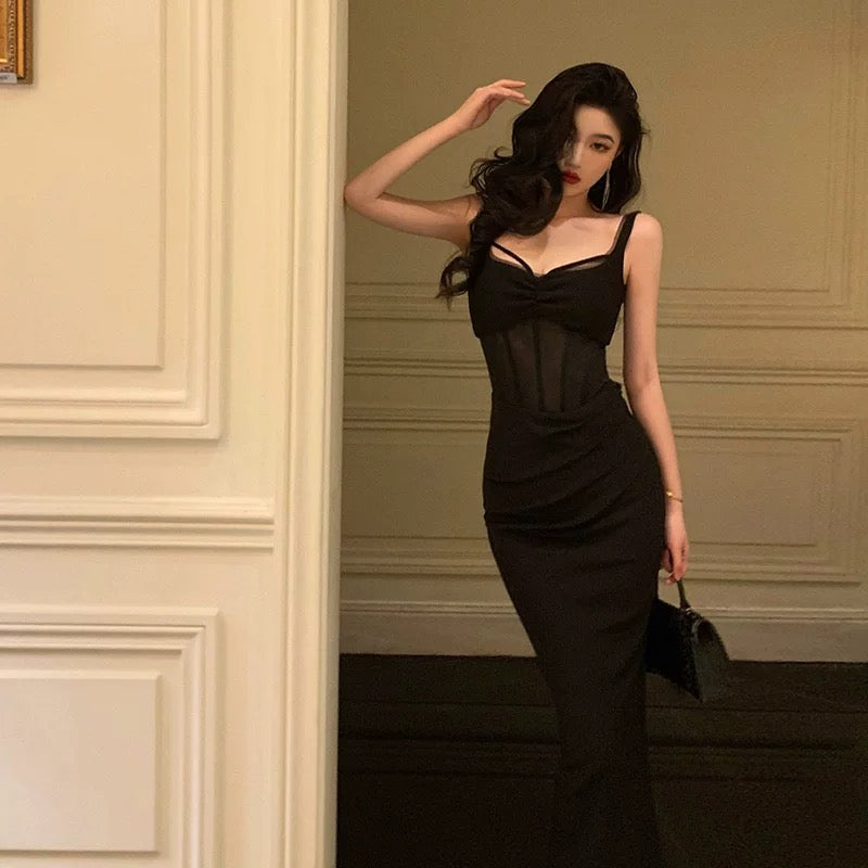 Gorgeous Sheath Straps Date Night Dress Black Prom Dresses Party Dress Birthday Outfits - View 4 | VelvetHem