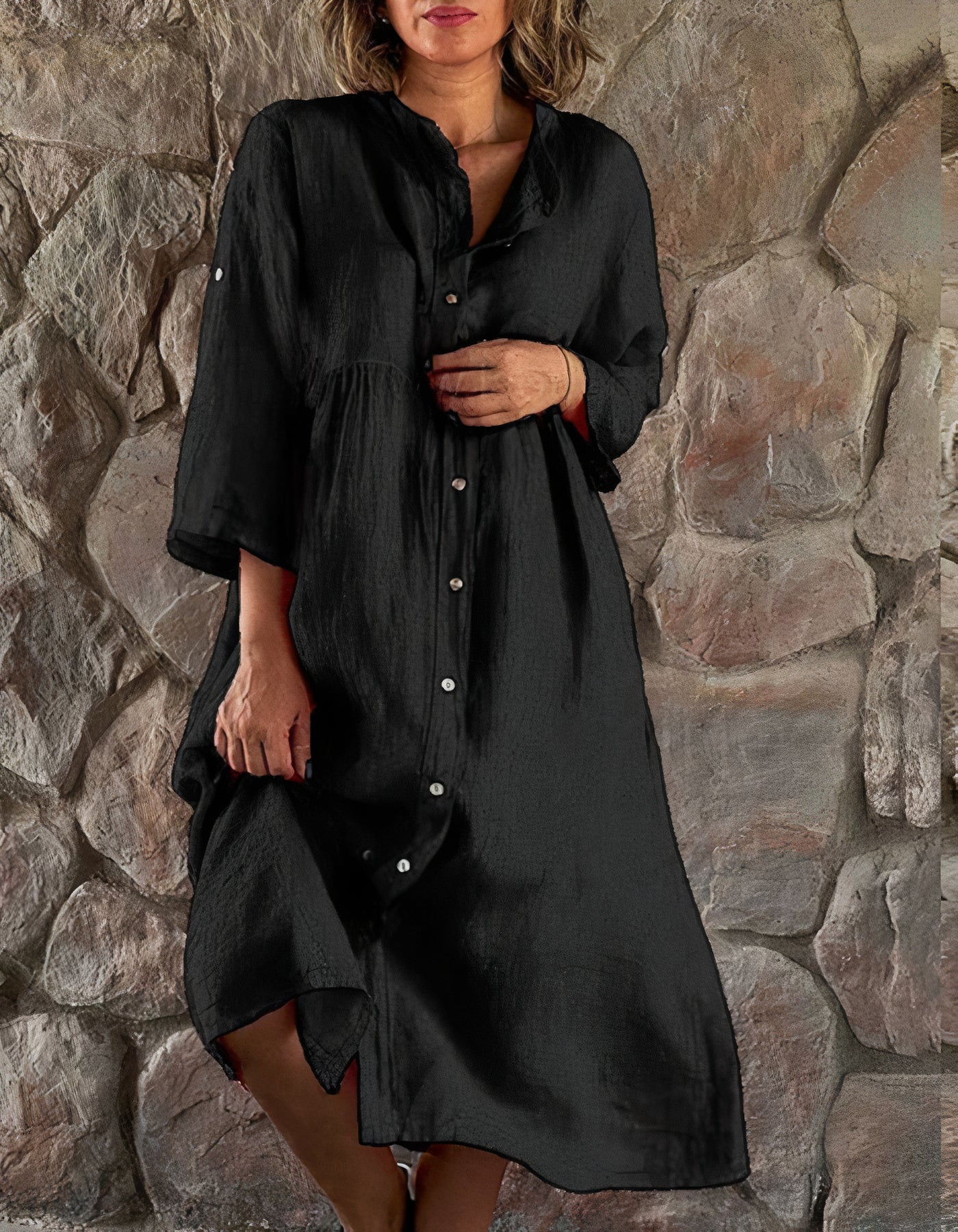 Sandra Statement Cotton and Linen Beach Dress Occasion Edit