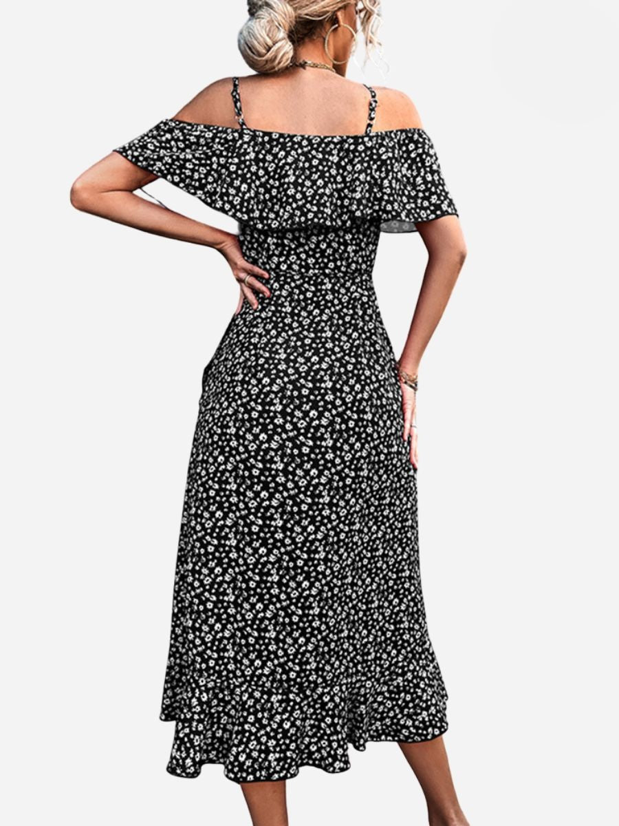 Marina Aesthetic Strappy Floral Dress Premium Wardrobe Essential