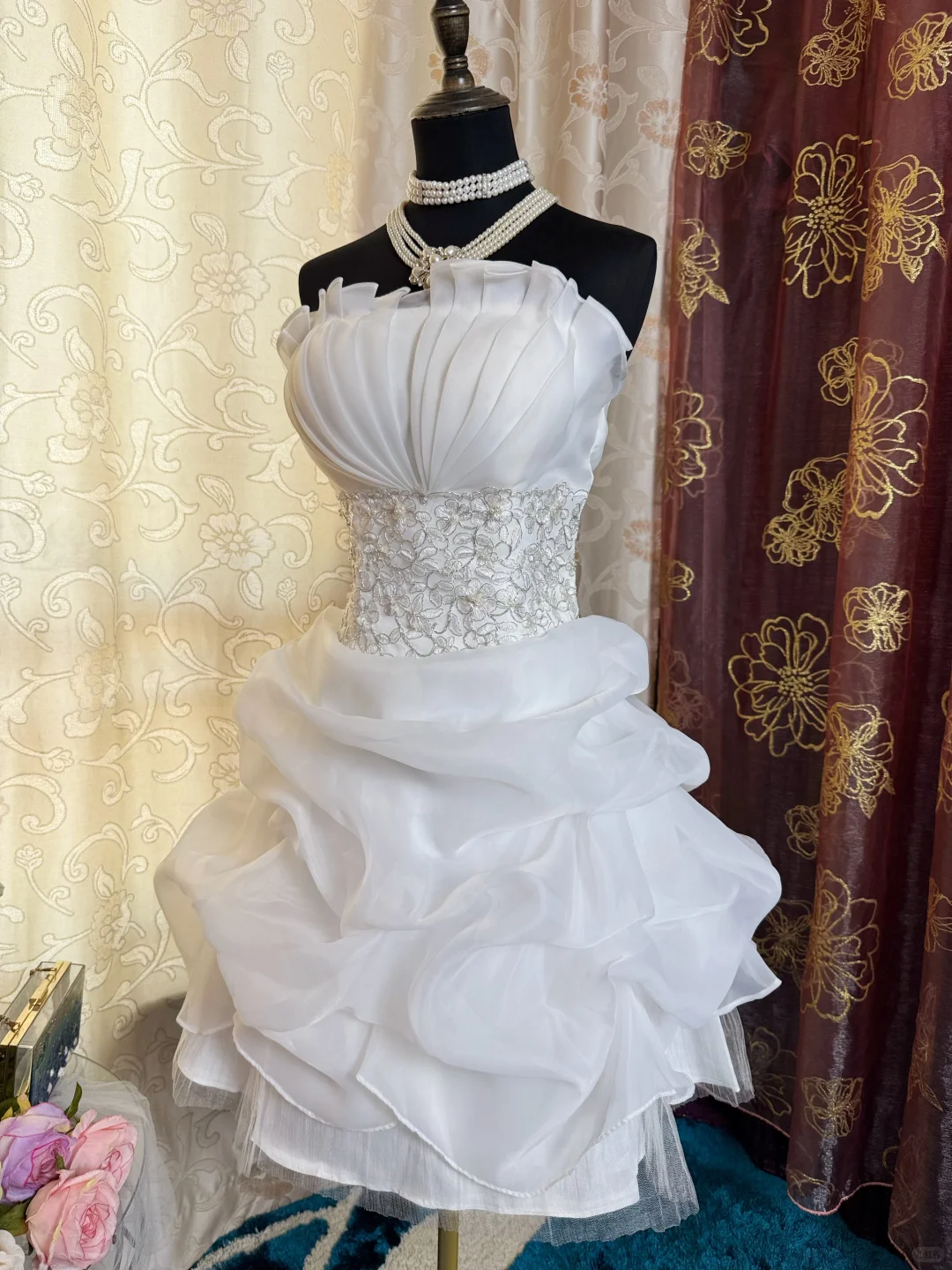Classy Strapless White Tulle Pleated Sheath Short 19th Birthday Outfits Homecoming Dress