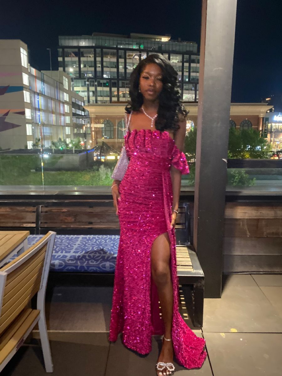 Sparkly Sheath/Column Sequins Long Evening Dress For Black Girls Y4350 - VelvetHem