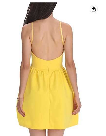Women Sexy Spaghetti Strap Party Dress Open Back Homecoming Dress Back to School Dress - View 3 | VelvetHem
