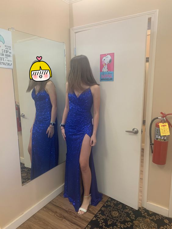 Elegant Mermaid Royal Blue Evening Dress ,Charming Prom Dress Y1279 - VelvetHem