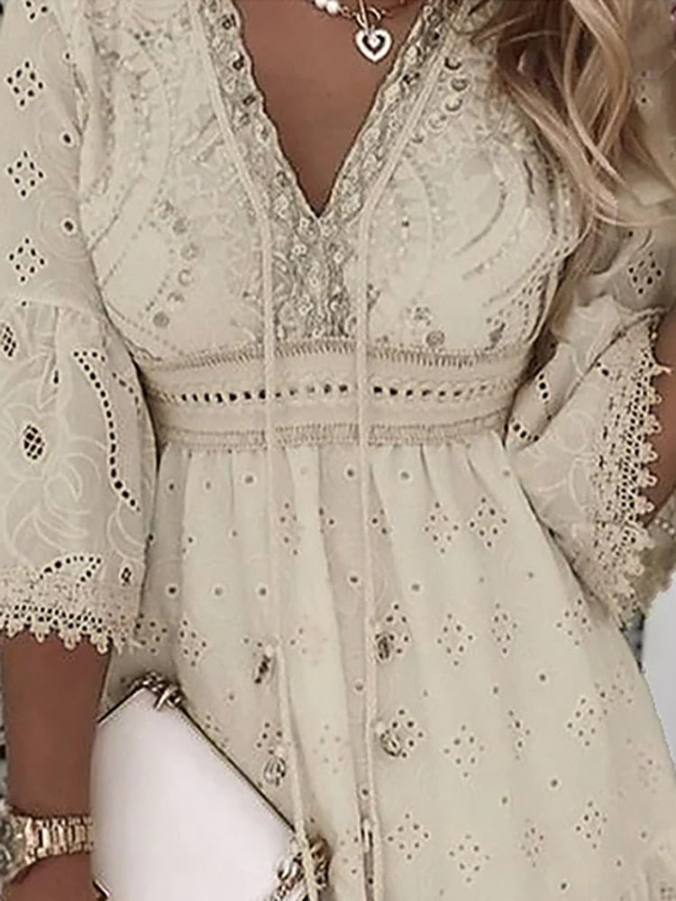 Erika Boutique Bohemian Style Mini Dress Chic Silhouette Collection