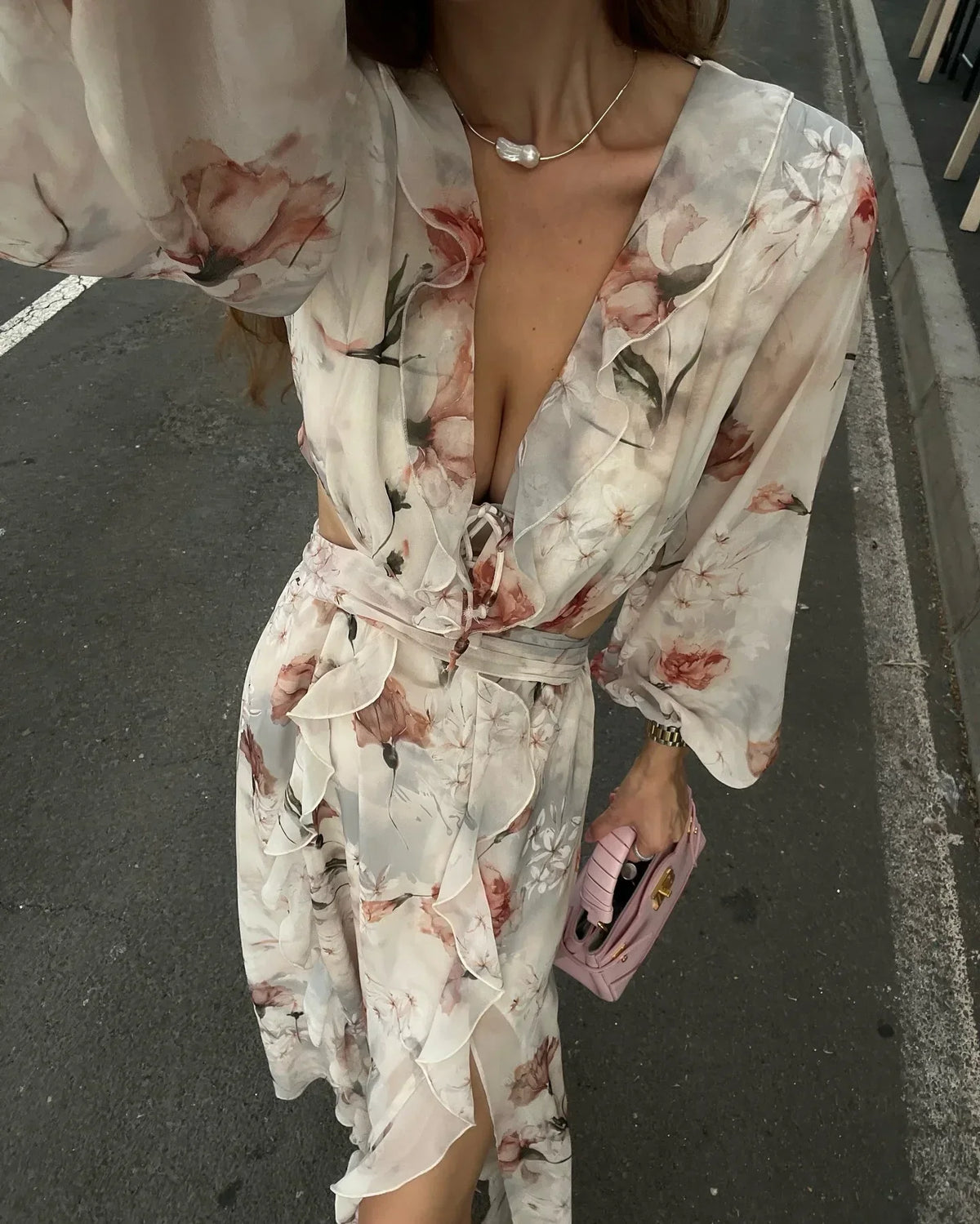 Stacked Skirt Street Floral Dress - VelvetHem