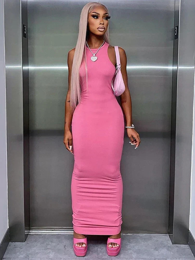 Ribbed Sleeveless Bodycon Maxi Dress - VelvetHem