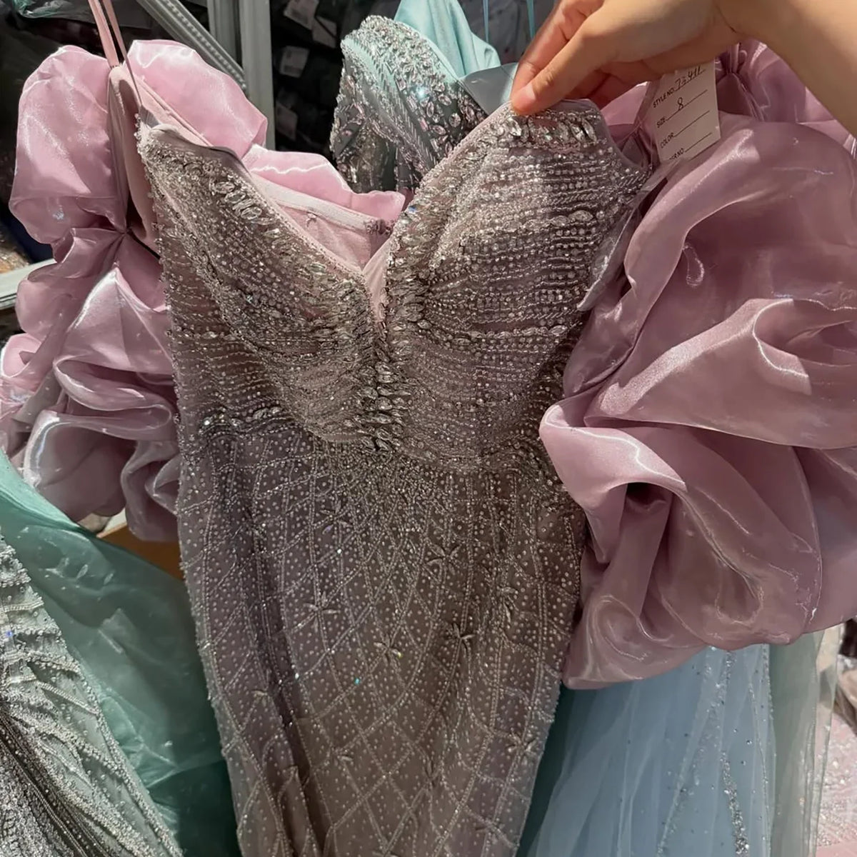 Zapdress 2026 Pink Strapless Mermaid Luxury Beaded Evening Dresses with Cape Formal Party Gowns Customized (ZD17318) - VelvetHem