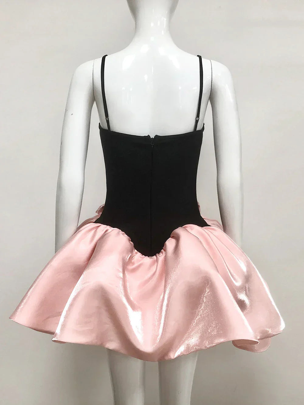 Candy Bow Decoration Bubble A - Line Mini Dress