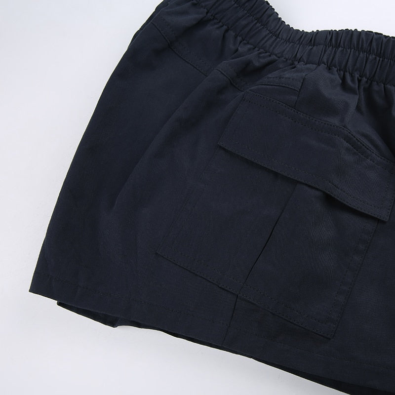Low Waisted Shorts Harajuku Retro Basic Casual Sporty Bottom Women Biker