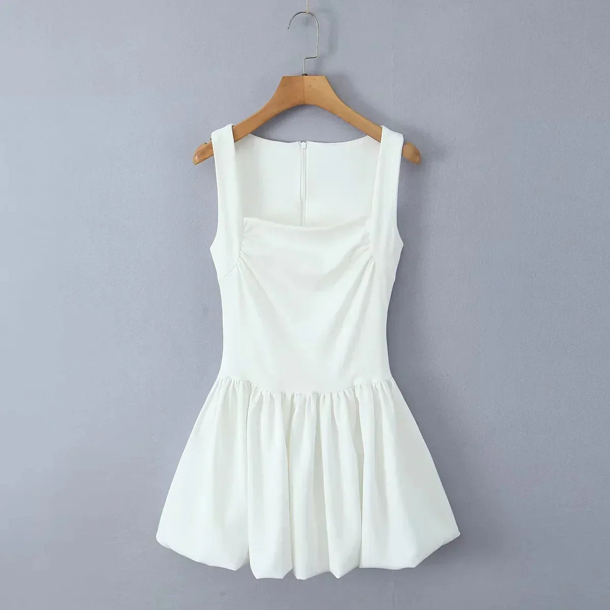 Spring Pink Sweet Mini Dress Women Square Collar Sleeveless Short A line Vestidos Elegant Fashion Casual Female Dresses 2025