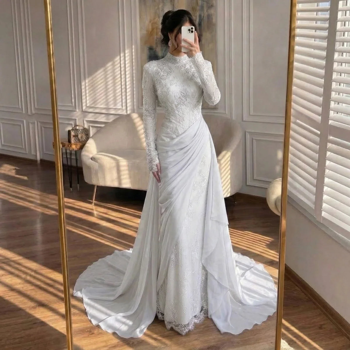 Zapdress Customized Wine Red Mermaid Evening Dresses with Wrap Skirt High-End Lace Formal Party Gowns for Women (ZD17283)
