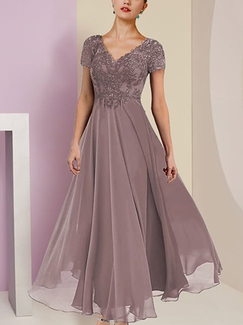 Short Sleeve A Line Jacket Dress for the Mother of the Bride