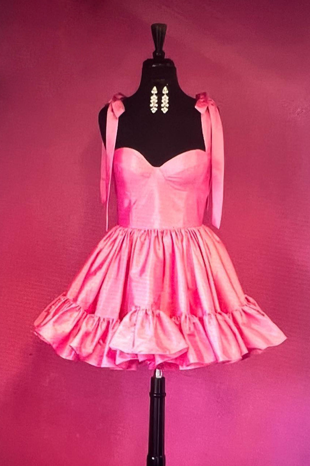 Simple Pink Homecoming Dresses Corset A-Line Ruched Short Cocktail Dresses