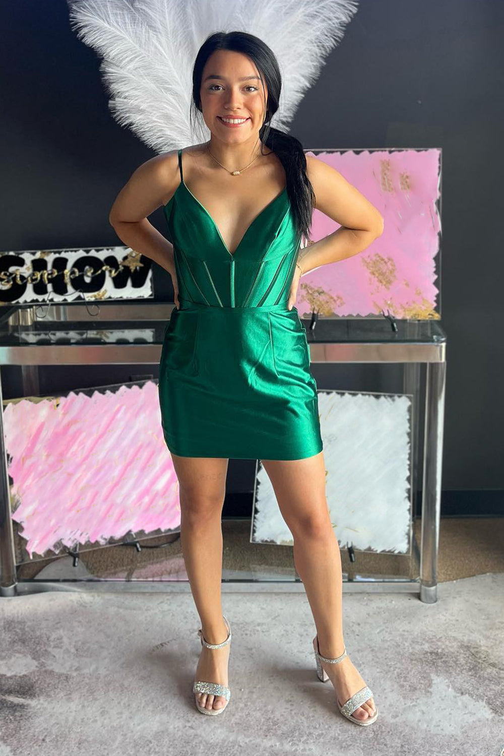Simple Royal Blue Homecoming Dresses Corset Tight Satin Short Cocktail Dresses