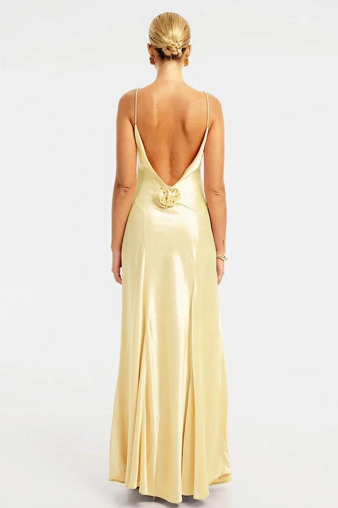 Sheath Spaghetti Straps Dusty Blue Long Prom Dress With 3D Flowers Formal Evening Gown