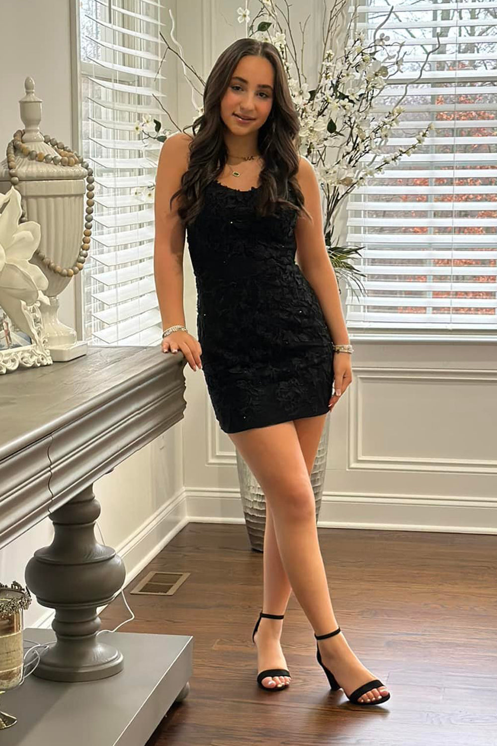Orange Homecoming Dresses Short Tight Prom Dress with Lace Beading