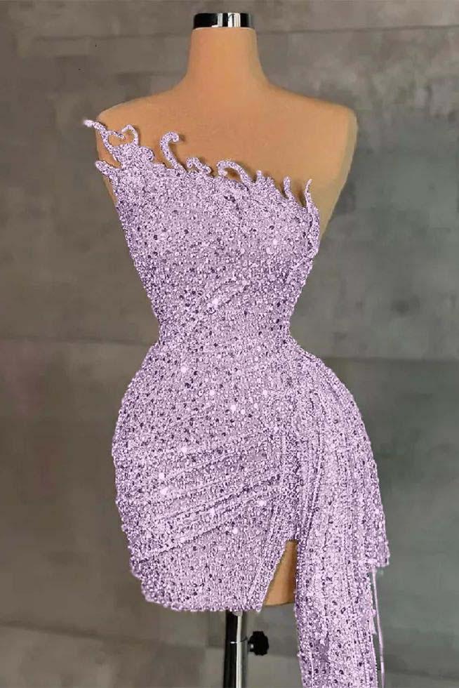 Sleeveless Beading Pleated Short Homecoming Dress With Ruffles