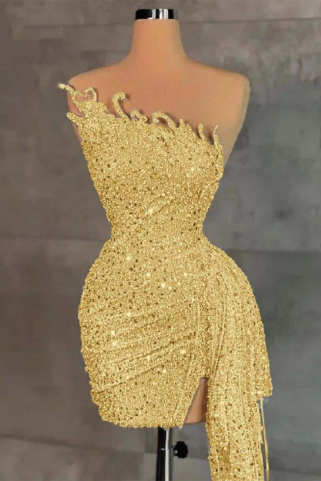 Sleeveless Beading Pleated Short Homecoming Dress With Ruffles