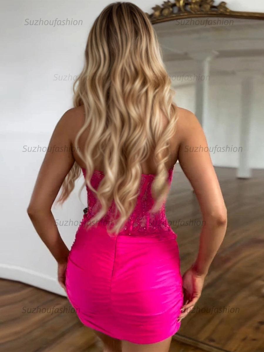 Suzhoufashion Sparkly Sequins Sweetheart Bodycon Homecoming Dress